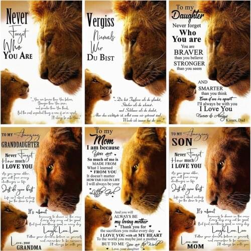 HUACAN 5d Diamond Painting Lion DIY Rhinestones Pictures Full Square/Round Diamond Embroidery Animal Mosaic Craft Kit Home Decor