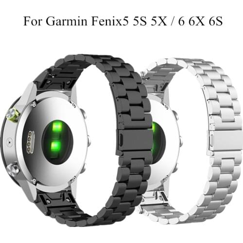 Classic Metal Strap for Garmin Fenix 6 6X 6S Pro 5 5S 5X Plus Quick Release Bracelet Stainless Steel 22 26mm Watchband Accessory