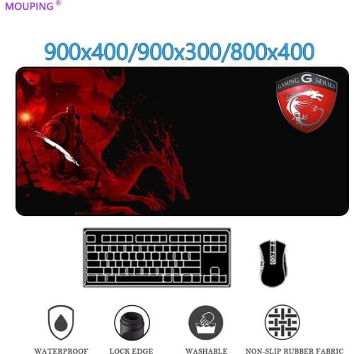 Mouse Pad Red Carpet Gaming Keyboard Accessories Large Mouse Pad Gamer Black Mouse Pad Desk Mat Non-slip Rubber Mat DropShipping