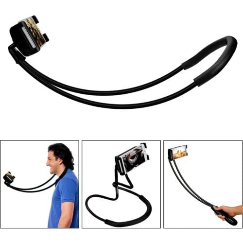Hang Neck Phone Holder Flexible 360 Degree Rotation Adjustable Lazy Mobile Stand Bracket Horizontally Smartphone Phone Bracket