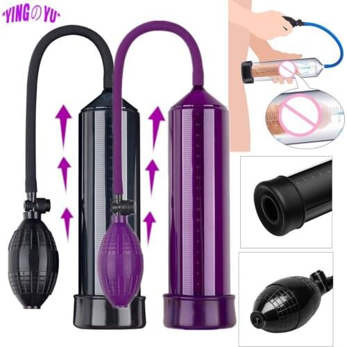 Penis Pump Sex Toys for Men Male Masturbator Dildos Extender Delay Trainer Penile Vacuum Pump Enlargement Enhancer Massager Ring