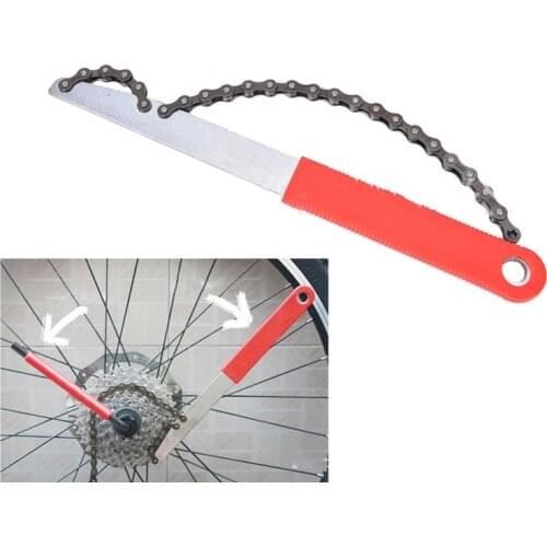 Portable Bicycle Sprocket Remover Chain Whip Fixed Gear and Single Speed Bikes Cassette Flywheel Special Removal Wrench