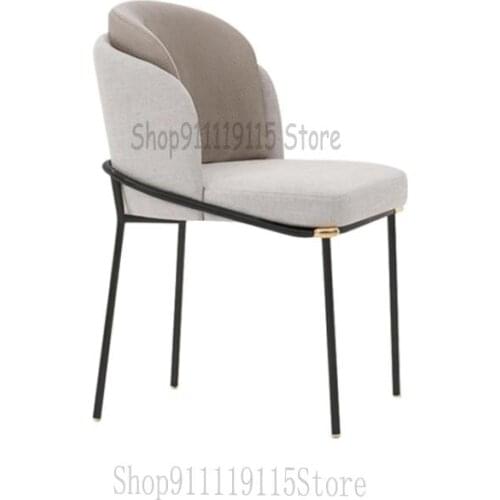 Nordic Light Luxury Restaurant Chair Modern Simple Coffee Shop Leisure Chair Reception Office Chair Net Red Back Negotiation Cha