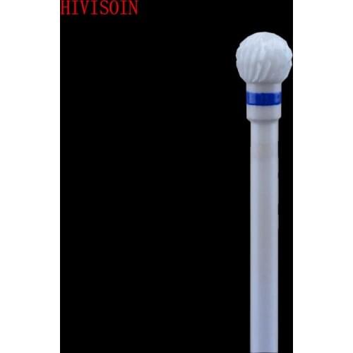 Ball Shape-1Pcs/Lot- Cross Cut - White Zirconia Ceramic Dental Lab Burs
