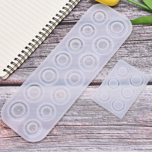 Silicone Mold DIY Crystal Epoxy Resin Molds Jewelry Making Crafts Round Handmade Whole plate ring silicone