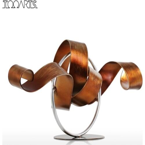 Tooarts Statue Wriggle Modern Sculpture Abstract Sculpture Metal Abstract Sculpture Iron Home Decoration Room Desk Ornament