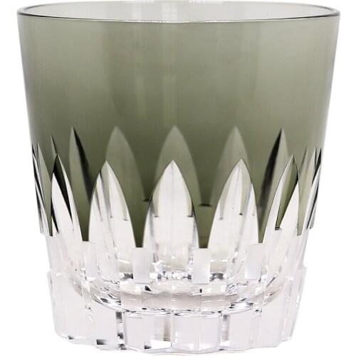 Janpanese Style Kiriko Wine Cup Hand Cut Glass Tumbler Bohemia Engraved Drinkware Whiskey Gift Wood Box Packaging