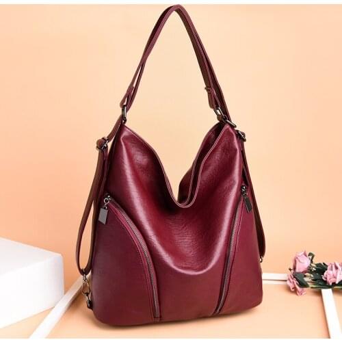 Large Capacity Shoulder Bag Women Handbags High Quality Leather Backpack Bags for Women 2021 New Luxury Designer Big Sac A Main