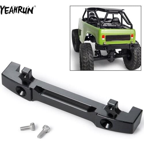 YEAHRUN 1PCS Metal Aluminum Rear Bumper Mount Protective Bar For 1/24 Axial SCX24 90081 RC Crawler Car Upgrade Parts