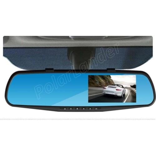 2015 New High Quality 4.3 inch Full 1080P Car Rearview Mirror DVR Car Camera Night Vision Dual Camera Video Recorder
