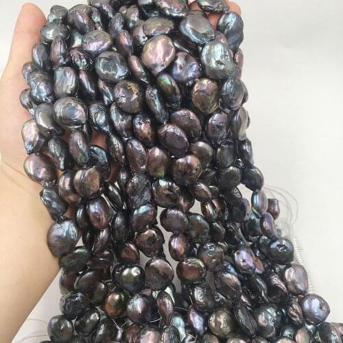Pearl beads,100% Nature freshwater loose pearl with baroque shape, BIG BAROQUE shape pearl .13-14 mm black