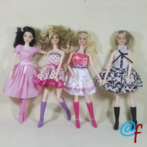 N-24 1-set Doll Bow Skirt Clothes Girl DIY for 1/6 OOAK Beauty Dolls Dress A Brand Head As Gift If 3sets or More