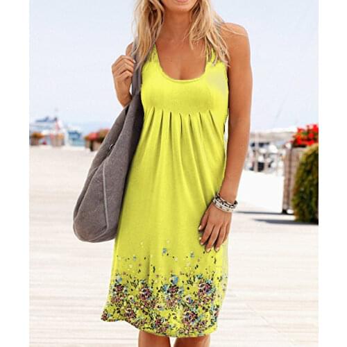 Floral Dress Boho Dress Plus Size Sleeveless Women Summer Dresses Xxxxl 4xl Xxxxxl Vestidos Mujer 2019 Robe Sexy Sukienki Beach