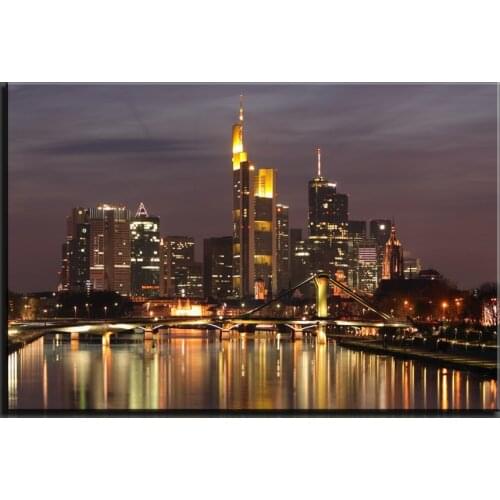 Wall Art Painting 1 Piece Hot Sell Lake City Streets Modern Home Wall Decor Canvas Art Hd Print Painting 80cmx120cm