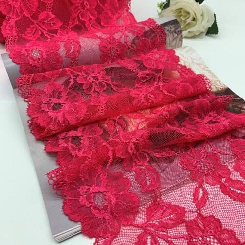 3y/lot 21.5cm Peach Blossom Stretch Lace trim Skirt Hem Underwear Sewing Craft DIY Apparel Fabrics Lace wholesales free shipping