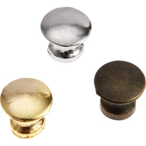 5pc Mini Knobs 12x11mm Round Handles Alloy Pulls Antique Bronze/Silver/Gold Drawer Door Decor Cabinet Chest Kitchen w/screws