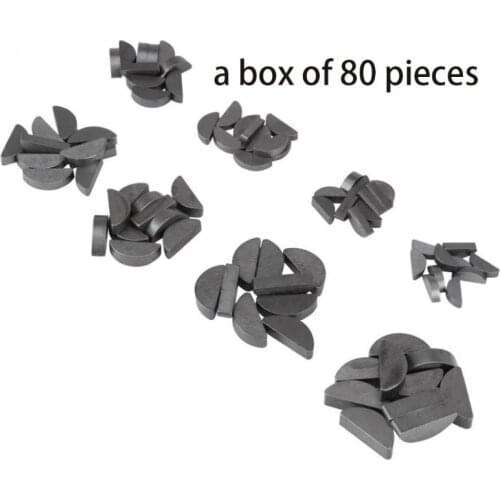 80pcs Stainless Steel Key Assortment Set Metric Half Moon Shaft Drive Fasteners Mechanical Industry Different Size