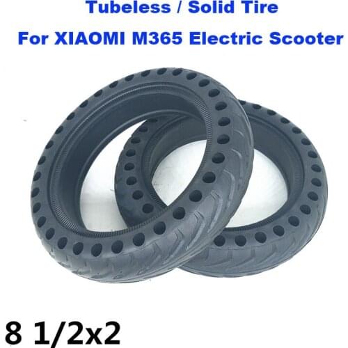 XIAOMI M365 Scooter Tubeless Tyre 8 1/2x2 Wheel Tire Shock Absorption Solid Tyre Inflation Free for Xiaomi Electric Scooter M365