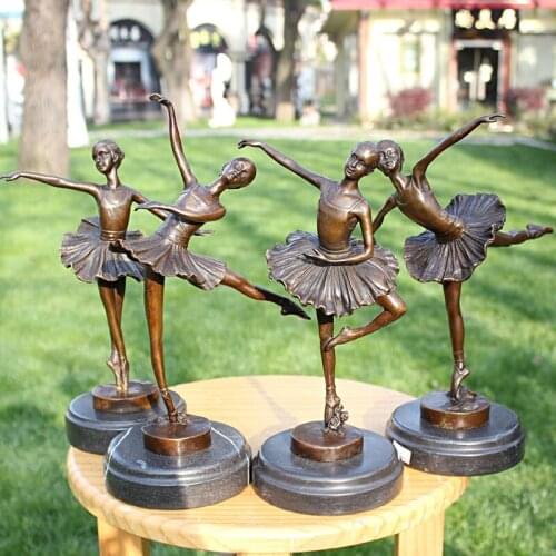 Ballet music and dance arts and crafts gifts bronze decorations Home Furnishing figure copper statue art decoration
