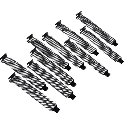 10Pcs/lot Black Hard Steel Dust Filter Blanking Plate PCI Slot Cover hot sale
