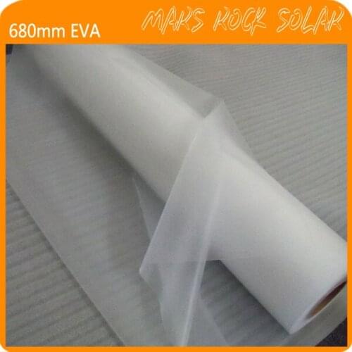 100meters 680mm Width 0.5mm Thickness Solar EVA Film for Encapsulating Solar Panel, with High Light Transmission, Strong Bonding