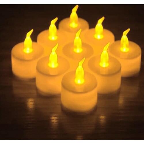 Halloween Christmas Simulation White Shell Transparent Led Electronic Candle Light Flameless Candle Atmosphere Decor Light Lamp