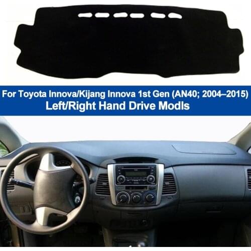 Car Auto Dashboard Cover Dashmat Pad Carpet Dash 2 Layers For Toyota Innova 1st Gen 2004 - 2009 2010 2011 2012 2013 2014 2015