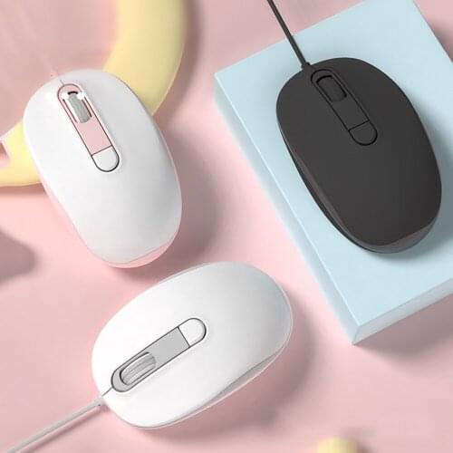 Mini Silent Wired Mouse 3D USB Optical Computer Mice 800/1200/1600 DPI Ergonomic Office Small Hand Laptop Mause For Kids
