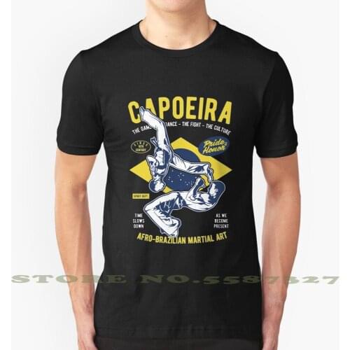 Capoeira Cool Design Trendy T-Shirt Tee Capoeira Brazil Afro Afro Brazilian Martial Arts Dance Ginga Kick Brazilian Flag