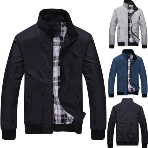 Mens Autumn Jacket Casual Coat 2021 New Fashion Solid Zipper Outwear Coat Outdoor Sport Tracksuits Men Coats Dropshipping
