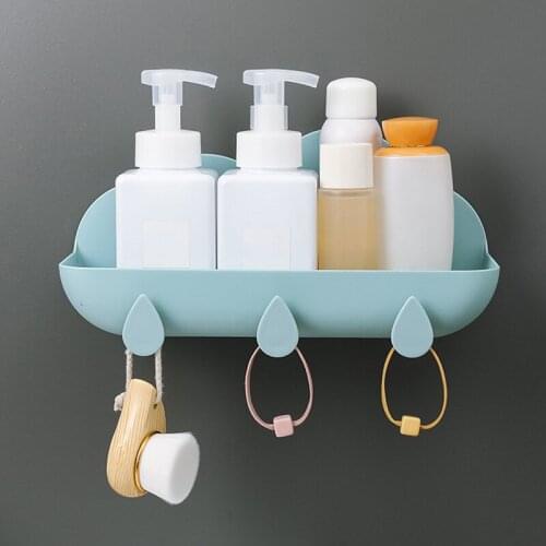 Hot Cloud Shaped Kitchen Bathroom Wall Mount Shelf Storage Rack Holder Organizer High Quality Solid Color Durable Shelves