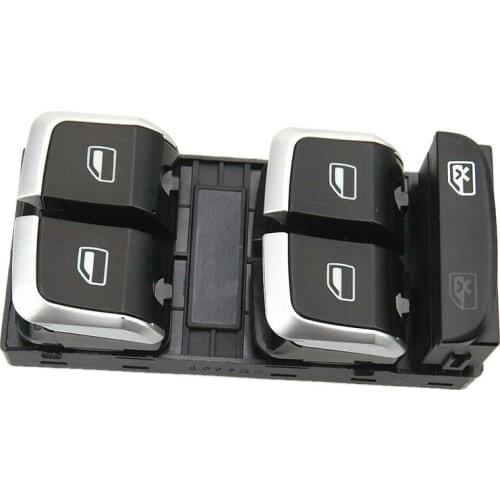 New Chrome Driver Side Electric Master Window Control Button Switches for - A4 S4 Q5 B8 Allroad 8K0959851A