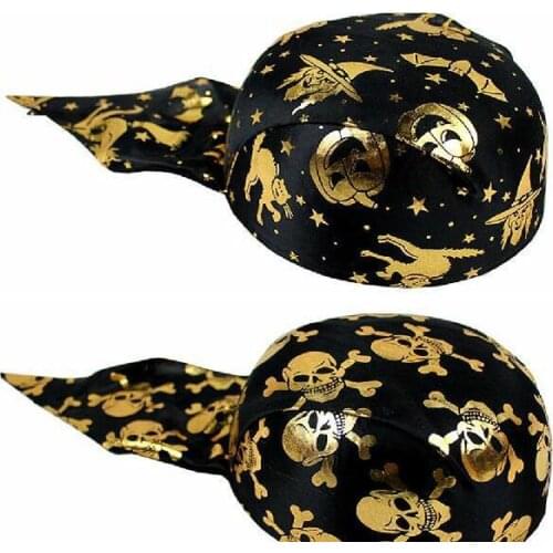 Halloween clothing headwear pirates captain hat pirates hat red and black skull cap Easter party party hat skeleton Christmas