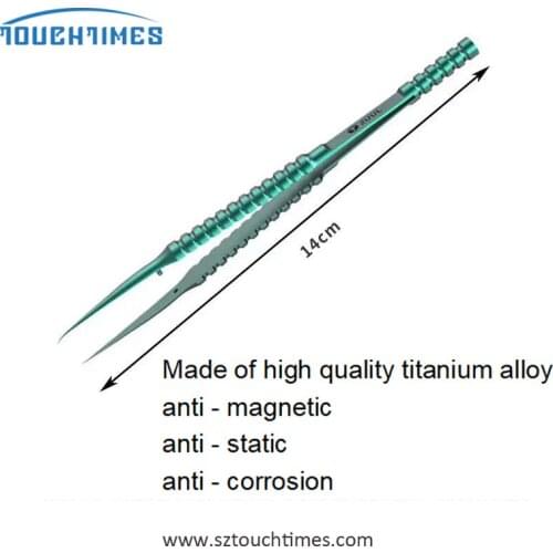 Tip titanium alloy ultra-precision tweezers Anti-magnetic anti-static anti-corrosion Suitable for working under a microscope
