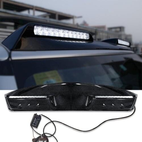 Real carbon fiber Roof Light Pod For LAND ROVER DEFEND 2020 2021 Top Light Modification Accessories Luggage Rack Off-road light