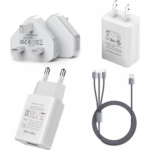 USB Charger Quick Charge Type C Data Cable EU US UK Plug For Lightning iPhone Xiaomi Samsung Huawei Mobile Phone Free Shiping