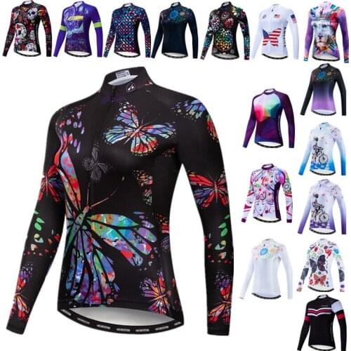 Weimostar Cycling Jersey Long Sleeve Women Autumn Bicycle Clothing Maillot Ciclimo Anti-UV mtb Bike Jersey Shirt Cycling Jackets