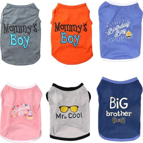 XS-XL Dog Clothing Summer Letter Printed Dog t shirt Thin Puppy Pet Breathable Vest Clothes French bulldog Chihuahua Clothes