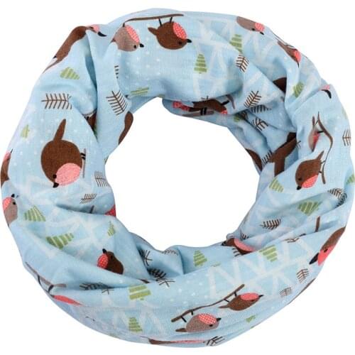 Winter Cycling Windproof Ear Protection Warm Bib Headscarf Women Bird Print Cotton Elastic False Collar Neck Guard Scarf P69