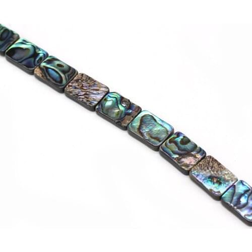 1 Pcs Natural Abalone Shell Rectangular Beaded Handmade Crafts DIY Cute Party Necklace Bracelet Earring Jewelry Gift Bead Making