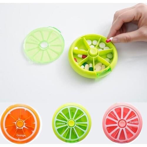1PCS Weekly Rotating 7 Day Pill Container Pill Box Splitter Pill Organizer Medicine Box Cutter Travel Pillbox Health Stationery