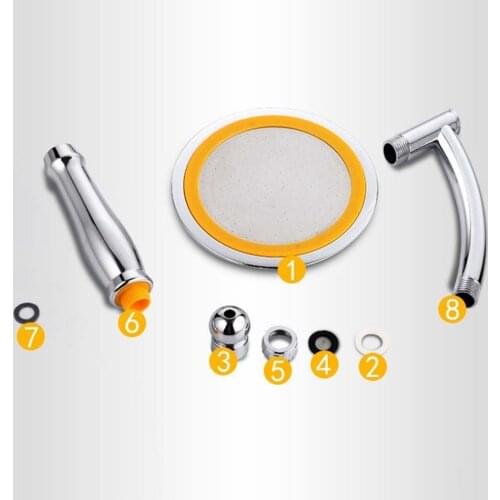 1 Pcs Shower Head 6 Inch Ultra-thin Supercharged Handheld Shower Head Shower Set