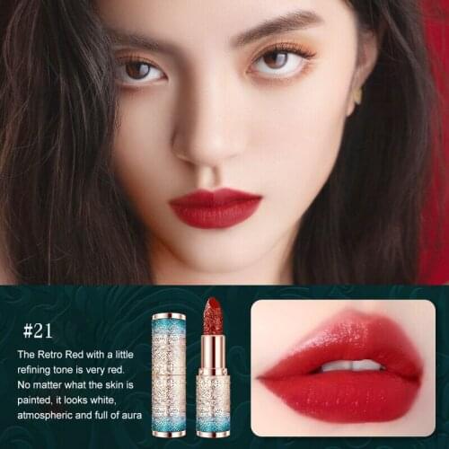 1Pcs Liquid Lipstick Velvet Carved Matte Lip Gloss Cosmetic Waterproof Lip Stick Easy To Wear Red Lip Tint Lip Mud Makeup TSLM2