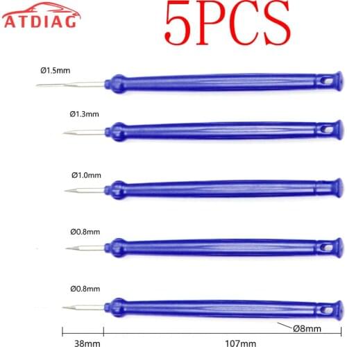 5pcs Car Plug Terminal Removal Tool Pin Needle Retractor Pick Puller Repair Electrical Remove Wire Puller Hand Tools Kit