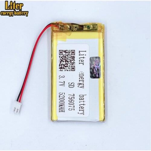 XHR-2P 2.54 3.7V 5200mAh 756075 core special offer in the lithium polymer battery 756074 recorder