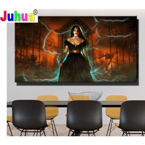 Fantasy Demon Gothic Angel Girl Elf DIY 5D Diamond Painting Full Square/Round Embroidery Rhinestone Cross Stitch Kits Mosaic