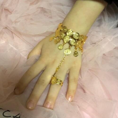 24K Baby Bangles Ethnic Gold Color Dubai Bangles Kids Bracelet Luxury Bracelet Dubai Bangles Child Jewelry Birthday Present