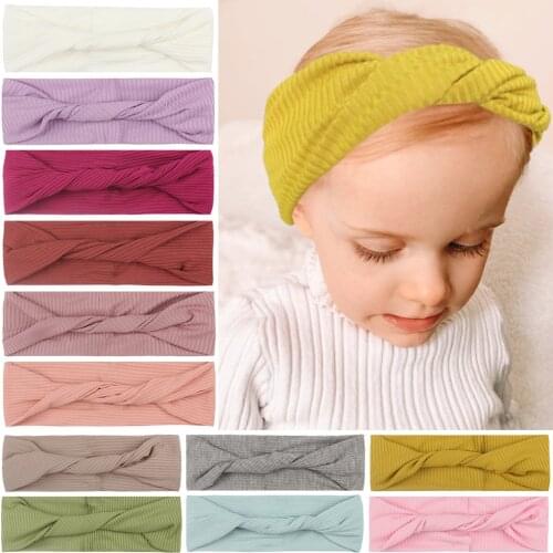 12 Colors Baby Headdress Super Soft Knot Headband Wide Elastic Headwear Festival Decoration Photography Props Birthday Gifts