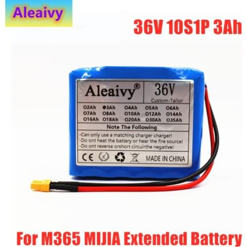 For M365 MIJIA Pro Scooter 36V 3Ah 10S1P 18650 Lithium ion Battery Pack Extended Range Charge And Discharge XT30 Plug +15A BMS