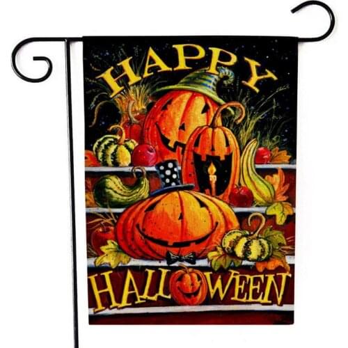Halloween flag pumpkin flag maple leaf Garden Flags courtyard welcome FALL flag yard Banner Flags 47*32CM SN432